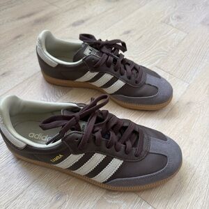 Adidas Samba Brown and Cream Sneakers